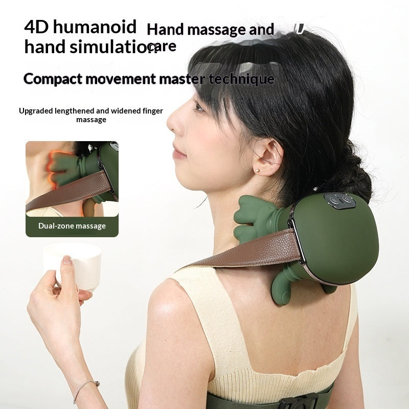 Electric neck and shoulder massager device