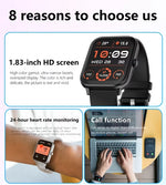 Smartwatch for Men & Women – 1.83" BT Call, Heart Rate & Fitness Tracker