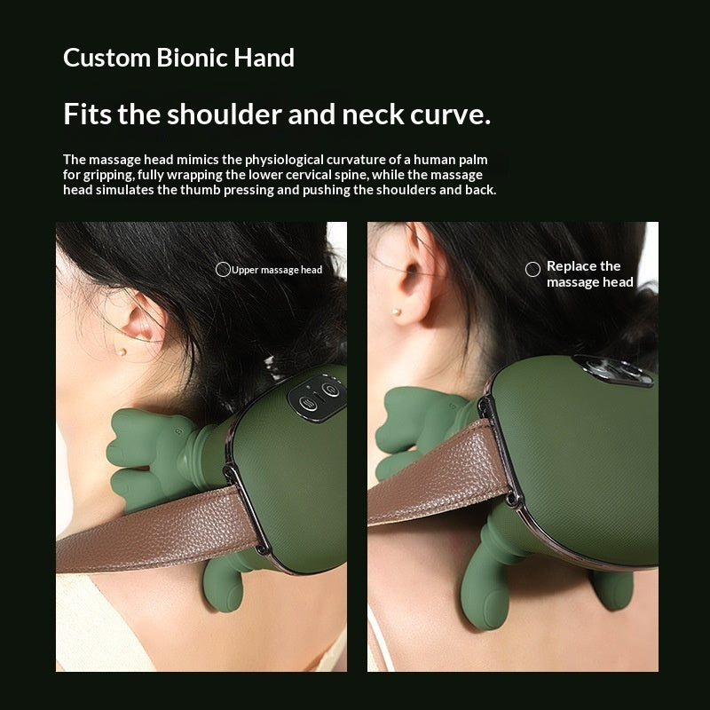 Neck massager close-up of controls